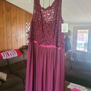 Wine colored bridesmaid dress